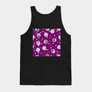 Cute Space Colored Dogs Pattern Seamless Tank Top